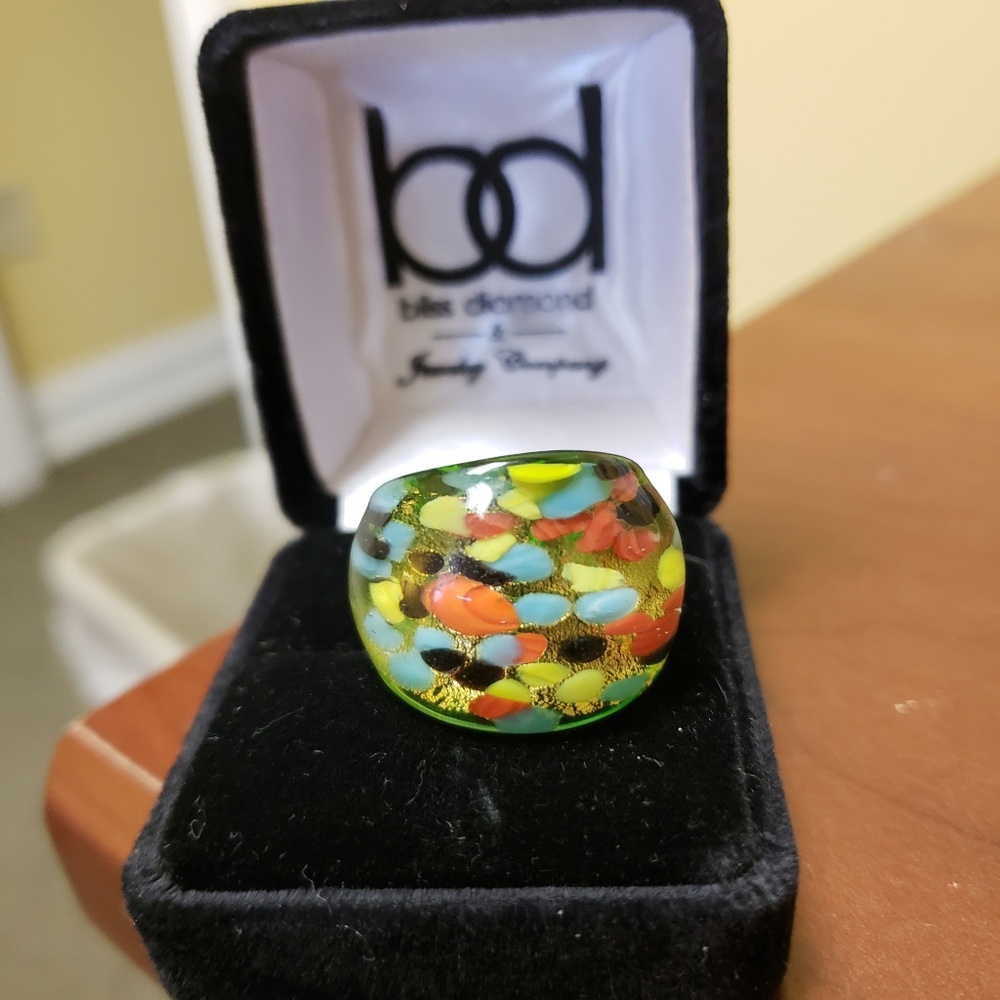 Handblown glass ring